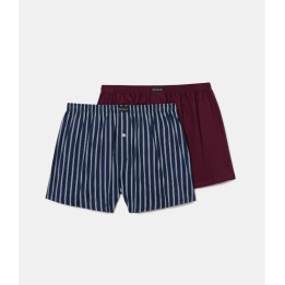 Pack 2 Boxer Abiertos Abanderado Tela DXY 1SY Azul / Granate