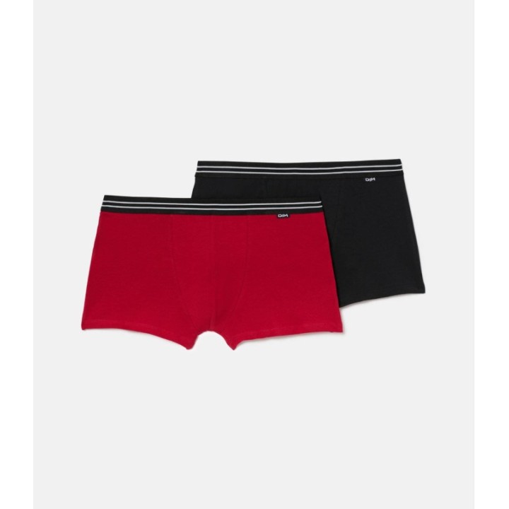 Pack 2 Boxer DIM 6578 ROUGE/NEGRO EG8