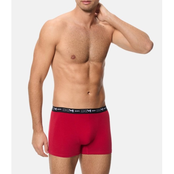 Pack 2 Boxer DIM 6596 Gris Plomb/Rouge
