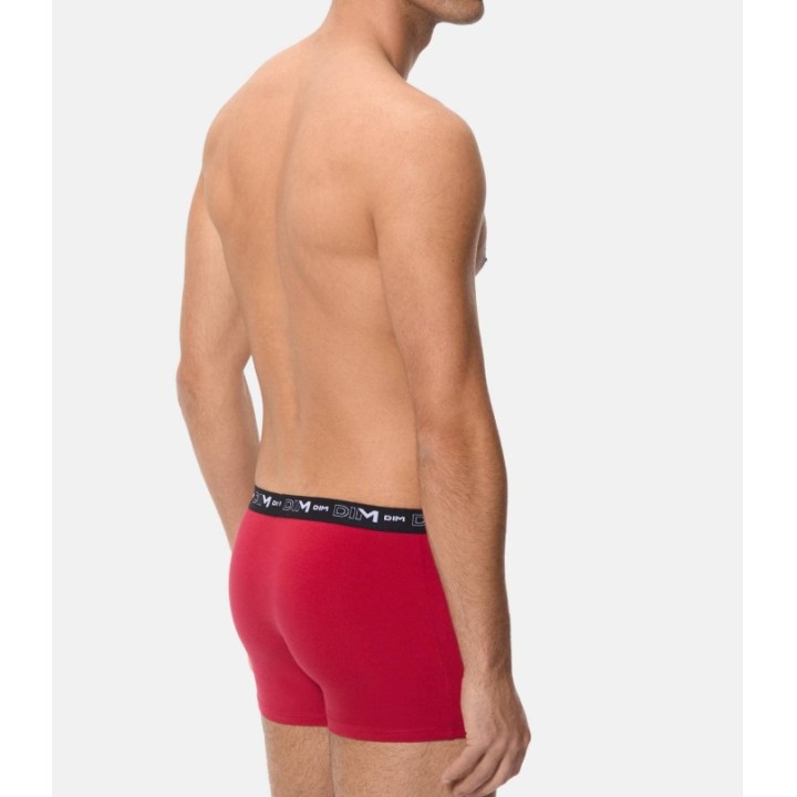 Pack 2 Boxer DIM 6596 Gris Plomb/Rouge