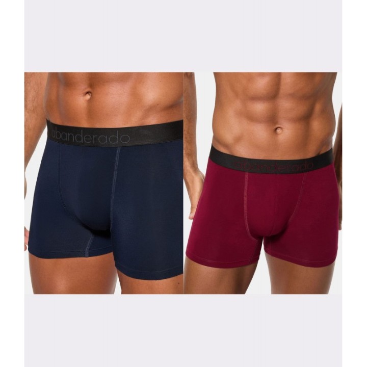 Pack 2 Boxer Abanderado Sensitive C7M 1RI Marino / Granate