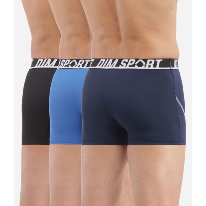 Pack 3 Boxer DIM SPORT MICRO 8EW Negro-Marino-Azul A9N