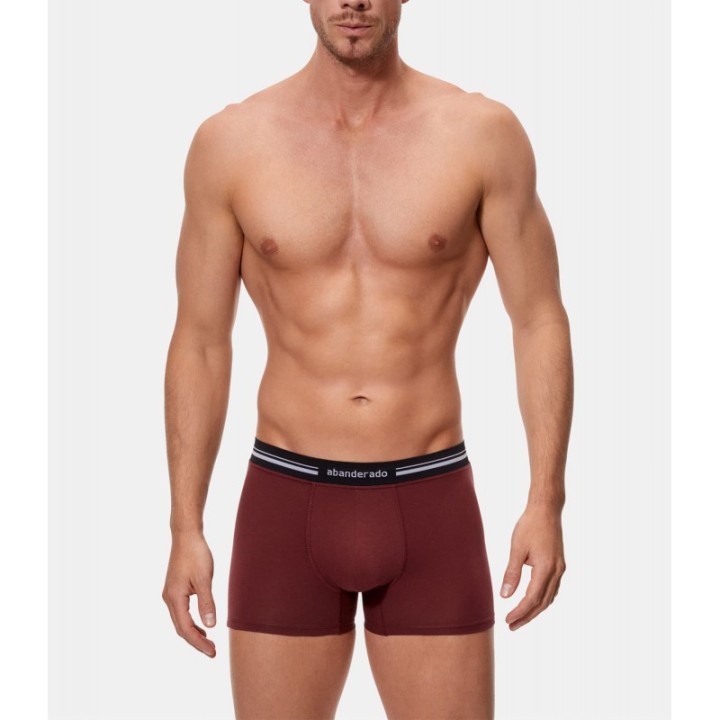 Boxer Abanderado 77I VINO 1QK - Algodón Elástico con Cintura Extrasuave