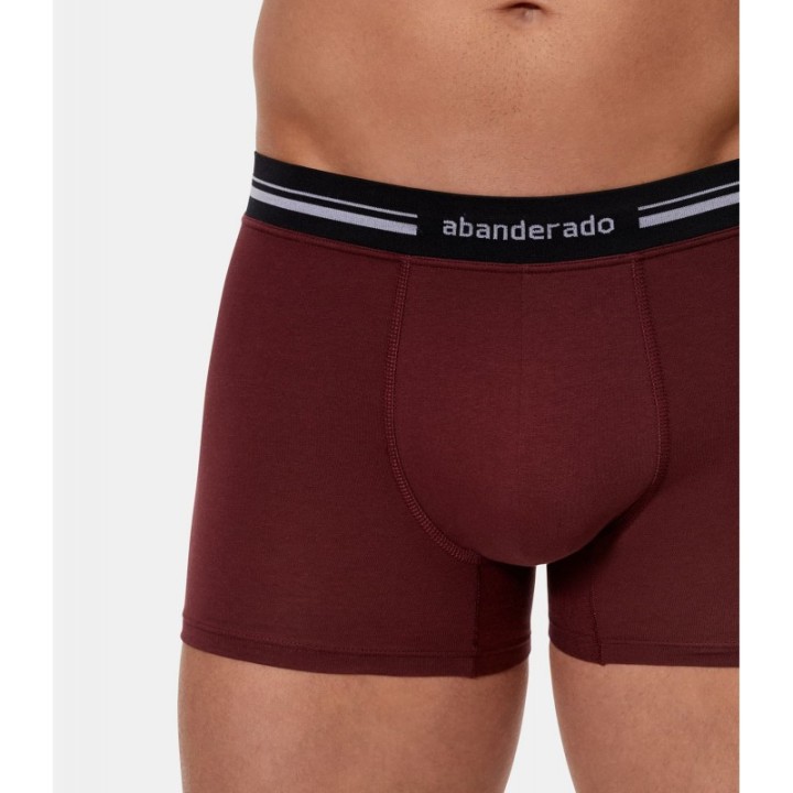 Boxer Abanderado 77I VINO 1QK - Algodón Elástico con Cintura Extrasuave