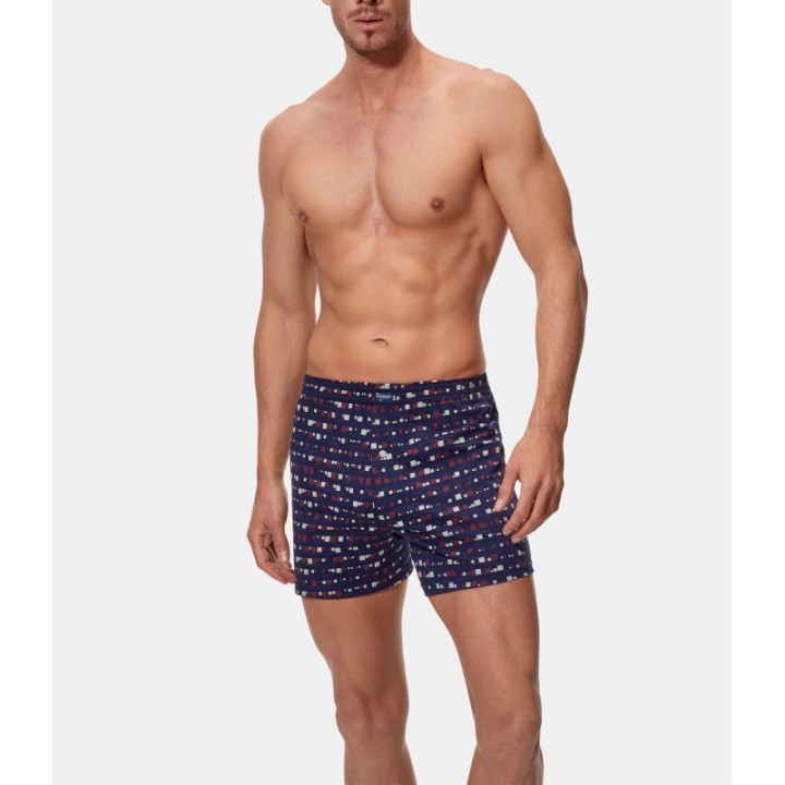 Pack 2 Boxer Abanderado 100% Algodón - Grana y Azul