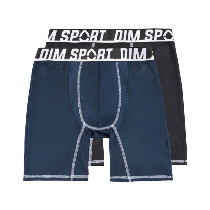 Pack 2 Boxer DIM SPORT MICRO Negro/Marino