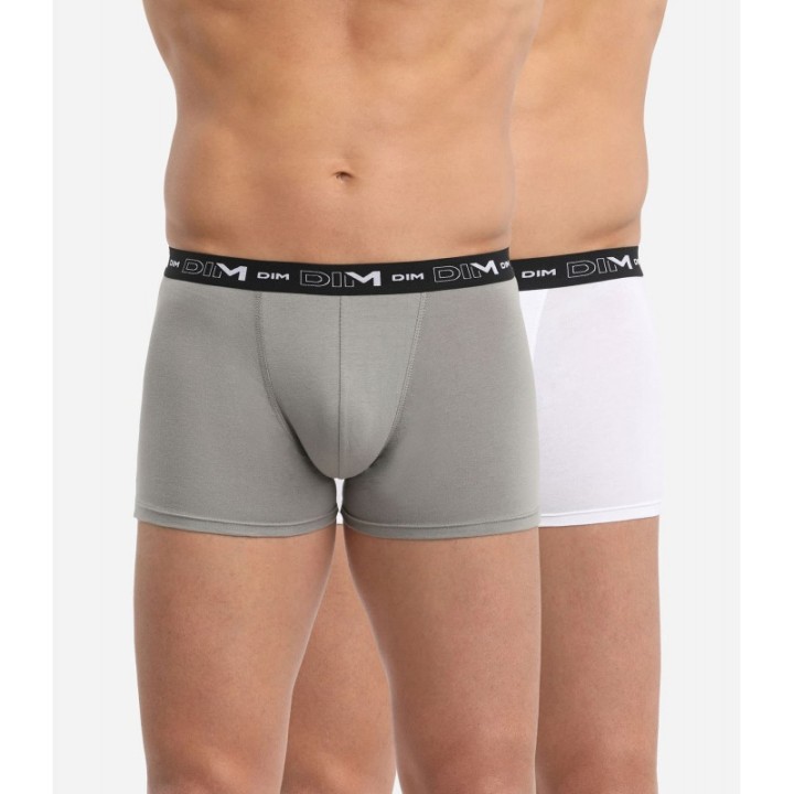 Pack 2 Boxer DIM 6596 Blanco/Gris