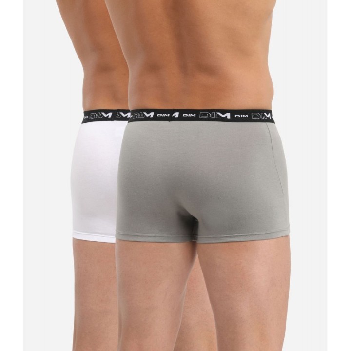 Pack 2 Boxer DIM 6596 Blanco/Gris