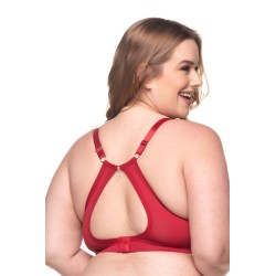 Plus size cross-back bra - Xiomara|Discover the plus size cross-back bra Xiomara, crafted from microfiber and lace, designed to provide you with both charm and comfort in a single garment.
