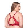 Plus size cross-back bra - Xiomara|Discover the plus size cross-back bra Xiomara, crafted from microfiber and lace, designed to provide you with both charm and comfort in a single garment.
