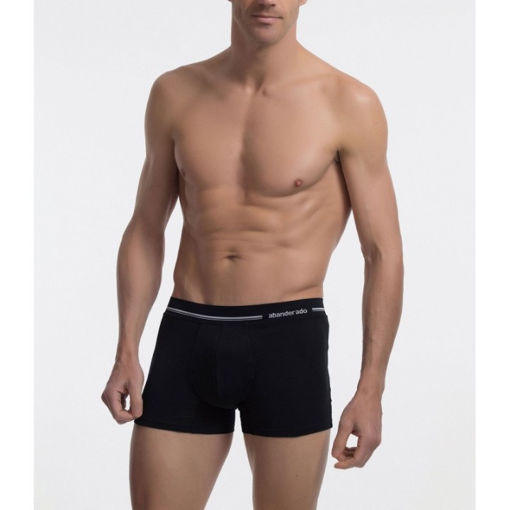 Boxer Abanderado 77I Negro - Algodón Elástico con Cintura Extrasuave