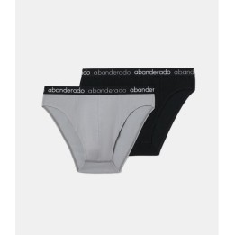 Pack 2 Slip Abanderado 595 1T0 Gris / Negro