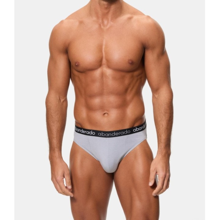 Pack 2 Slip Abanderado 595 1T0 Gris / Negro