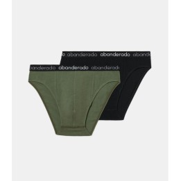 Abanderado 595 1TA Briefs 2-Pack Khaki / Black