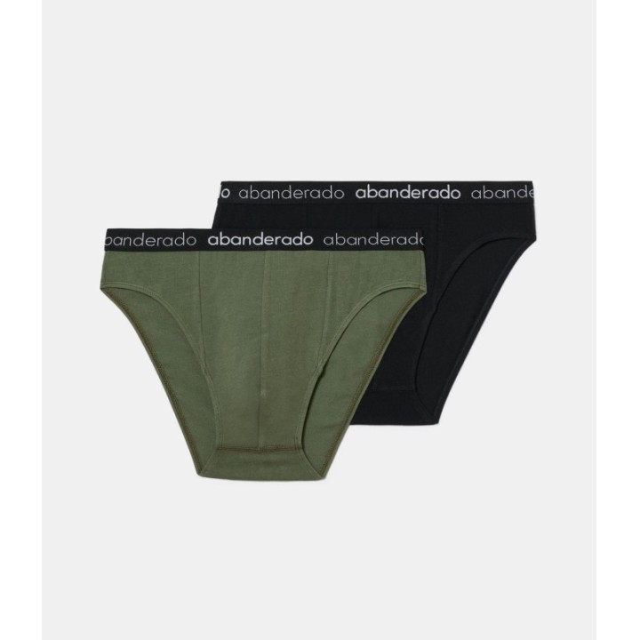 Balíček 2 kalhotek Abanderado 595 1TA Khaki / Černá