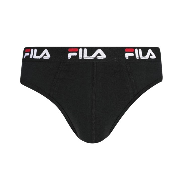 Slip FILA FU5233 Negro - Bóxer de Algodón con Elastano