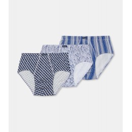 Pack 3 Slips Abiertos Abanderado O90 1PW Surt Azul Líneas