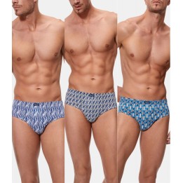 Pack 3 Slips Semicorto Abanderado - Azul Retro