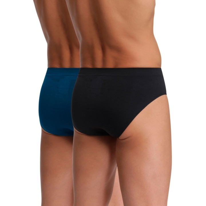 Pack 2 Slips Unno by DIM - Negro/Azul (95W)