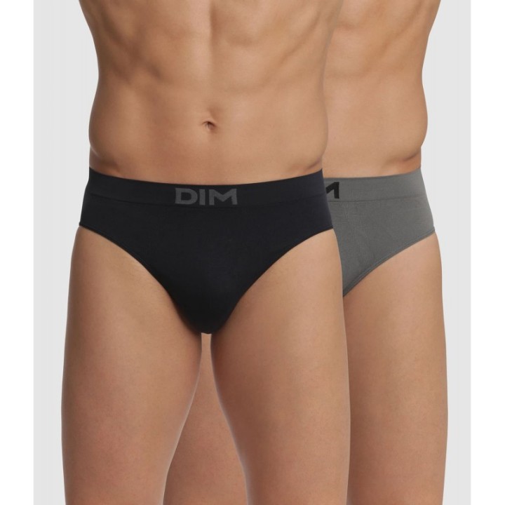 Pack 2 Slips Unno by DIM - Negro/Gris