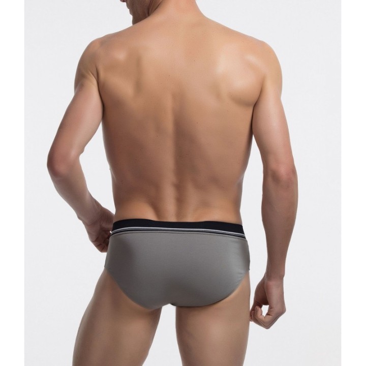 Slip Abanderado 77H Gris - Algodón Elástico con Cintura Extrasuave