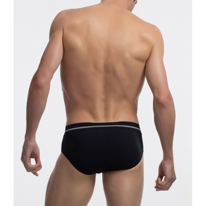 Slip Abanderado 77H Negro - Algodón Elástico con Cintura Extrasuave