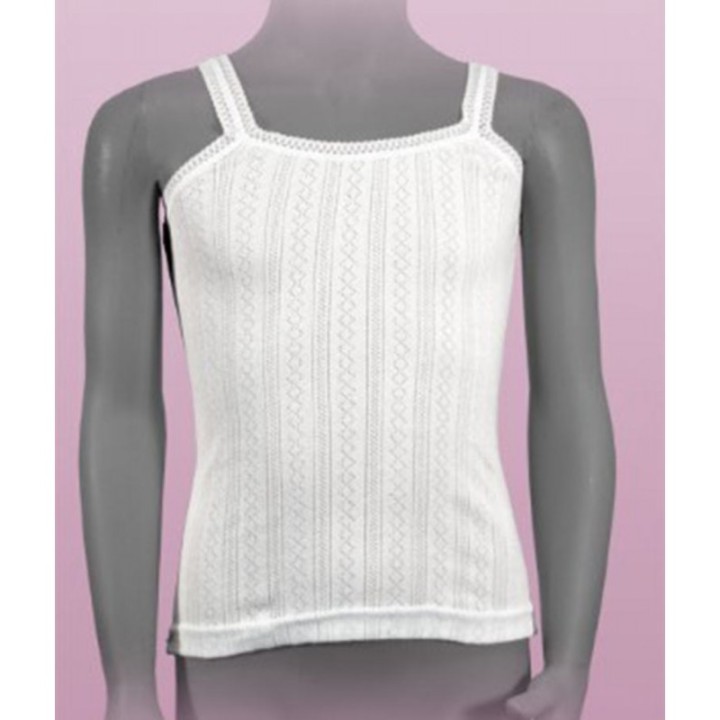 Camiseta de Tirantes Calada para Niña FRAJIMU - Algodón