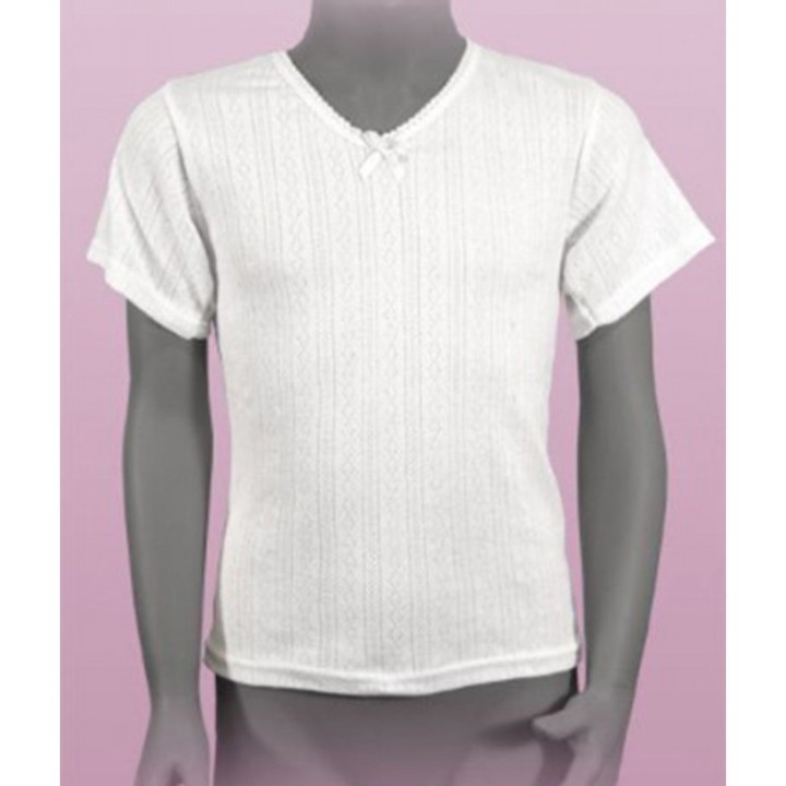 Camiseta Calada Manga Corta Algodón Niña FRAJIMU