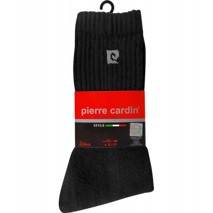 3 vnt. PIERRE CARDIN Ptenis sportinių kojinių rinkinys, vyriškos/moteriškos, juodos